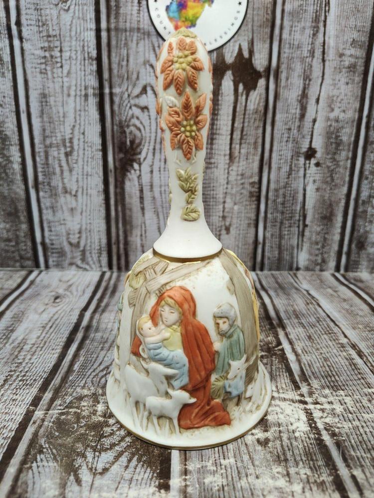1986 Lefton China Bethlehem Collection Spirit Of Bethlehem Nativity Bell Taiwan